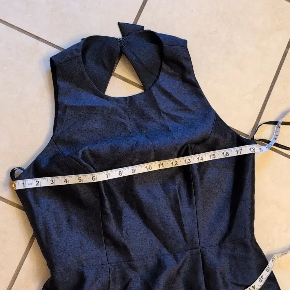 NWT Alfred Sung Maxi Gown Dress Jewel Neck Open Back Bow Size 12 - Picture 8 of 16